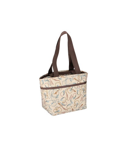 Two Handle Zip Tote<br>Beige Chic Status