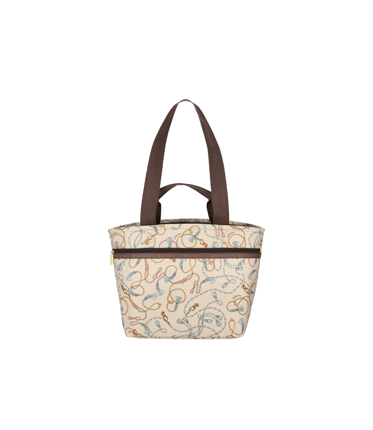 Two Handle Zip Tote<br>Beige Chic Status