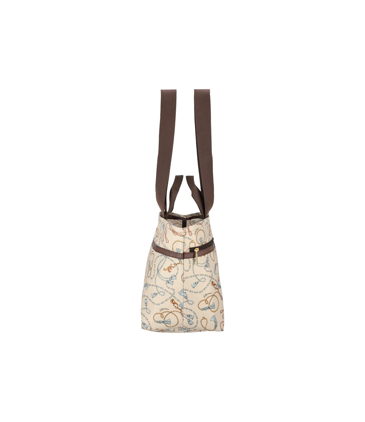 Two Handle Zip Tote<br>Beige Chic Status