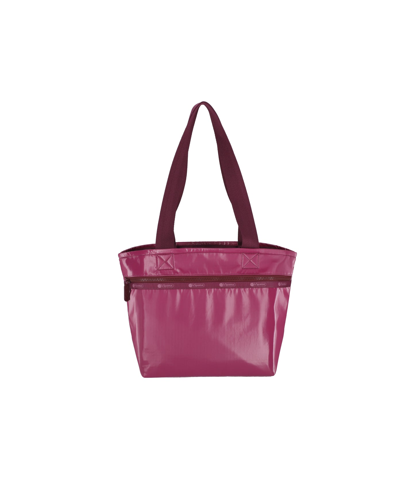 Two Handle Zip Tote<br>Purple Berry Shine