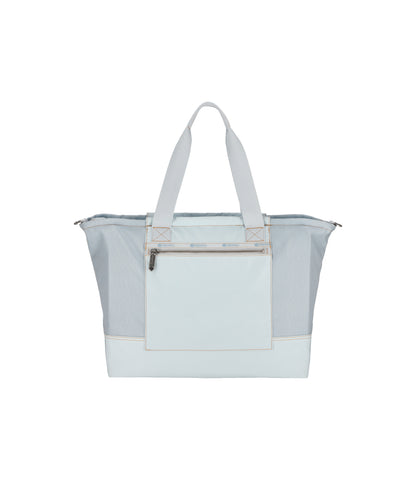 Denim East/West Tote<br>Light Denim Wash