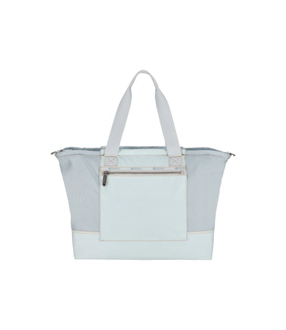 Denim East/West Tote<br>Light Denim Wash