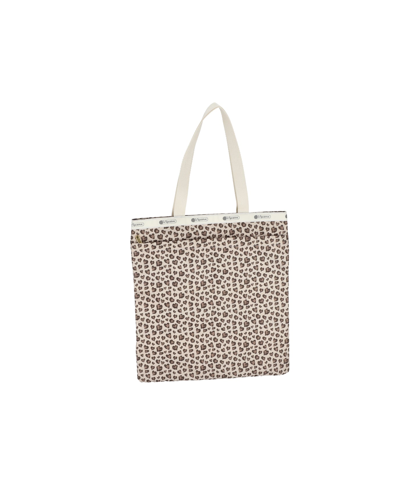 Large Emerald Tote<br>Latte Heart Leopard