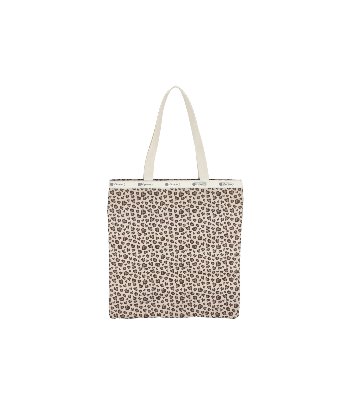 Large Emerald Tote<br>Latte Heart Leopard