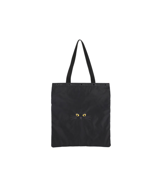 Large Emerald Tote<br>Black Cats Embroidery