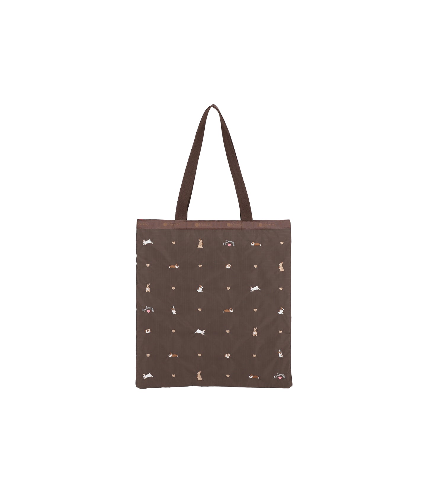 Large Emerald Tote<br>Bunny Embroidery