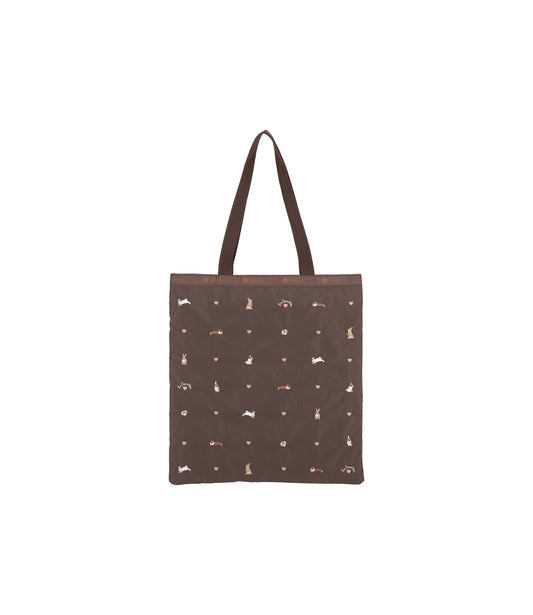 Large Emerald Tote<br>Bunny Embroidery