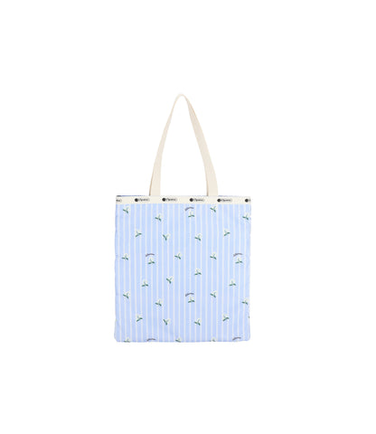 Large Emerald Tote<br>Jasmine Stripe