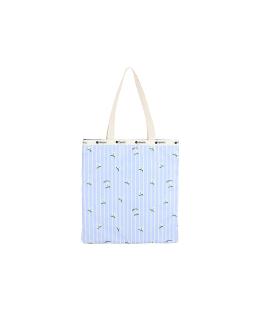 Large Emerald Tote<br>Jasmine Stripe