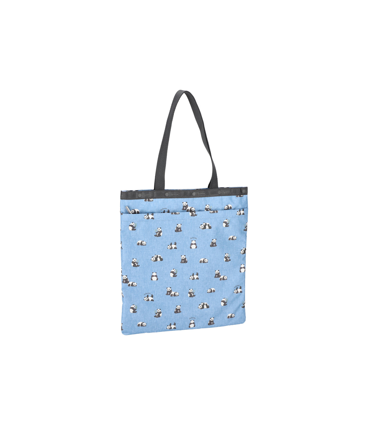 Large Emerald Tote<br>Relaxing Panda Denim