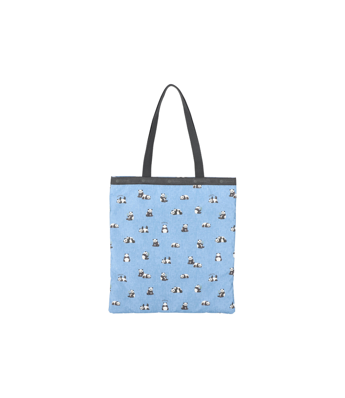 Large Emerald Tote<br>Relaxing Panda Denim