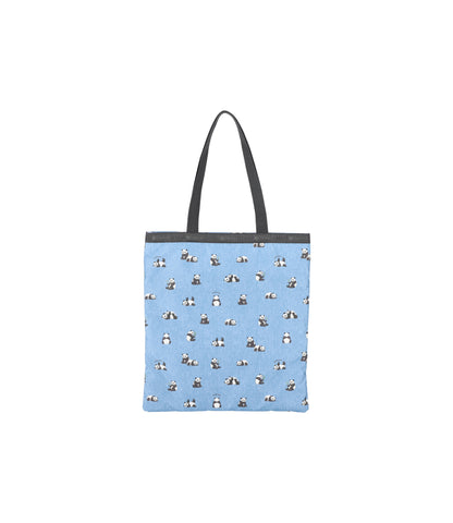 Large Emerald Tote<br>Relaxing Panda Denim