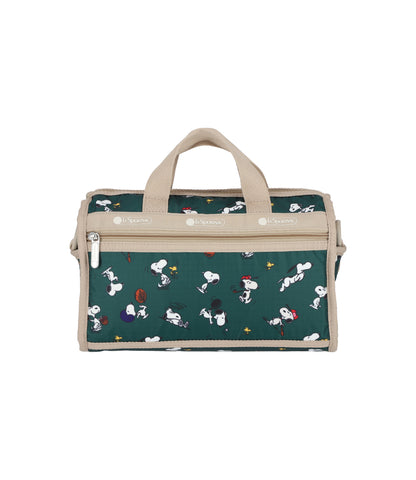 Mini Duffel Crossbody<br>Snoopy and Woodstock Green