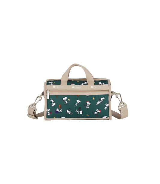 Mini Duffel Crossbody<br>Snoopy and Woodstock Green