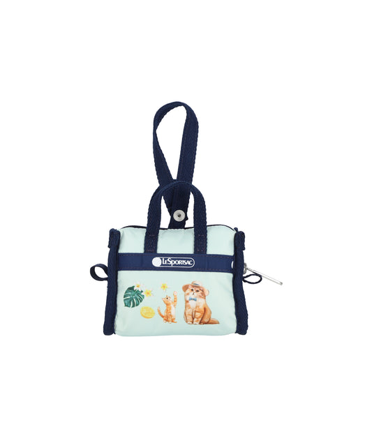 Micro Weekender Charm<br>Tropical Meow Cat