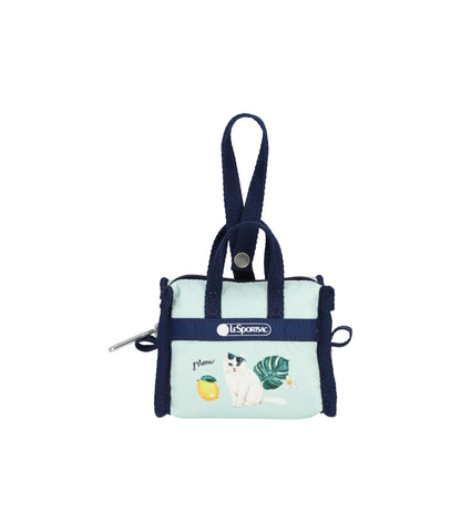 Micro Weekender Charm<br>Tropical Meow Cat