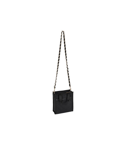 Chain Mini North/South Tote<br>Black Chain Quilt