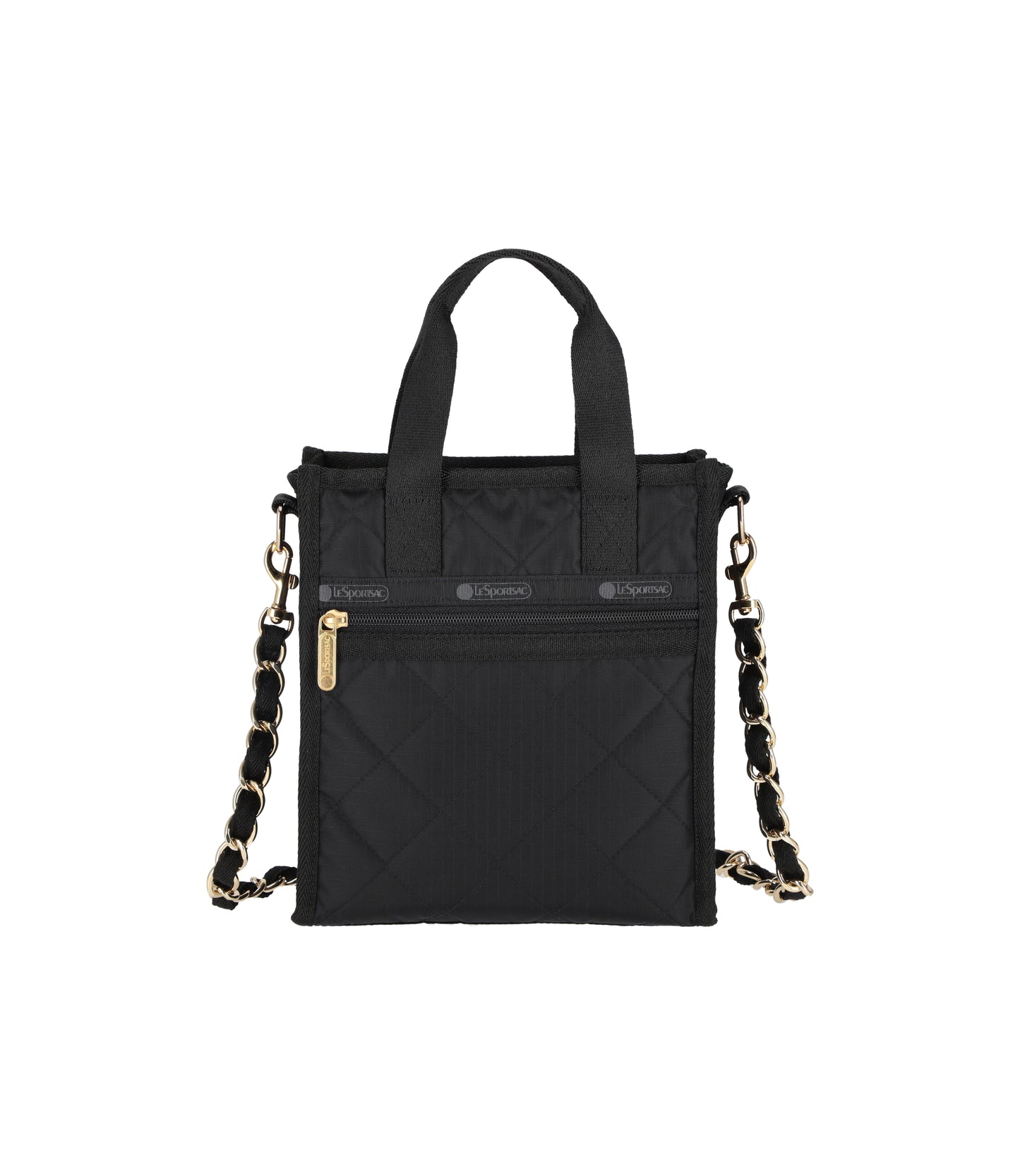 Chain Mini North/South Tote<br>Black Chain Quilt