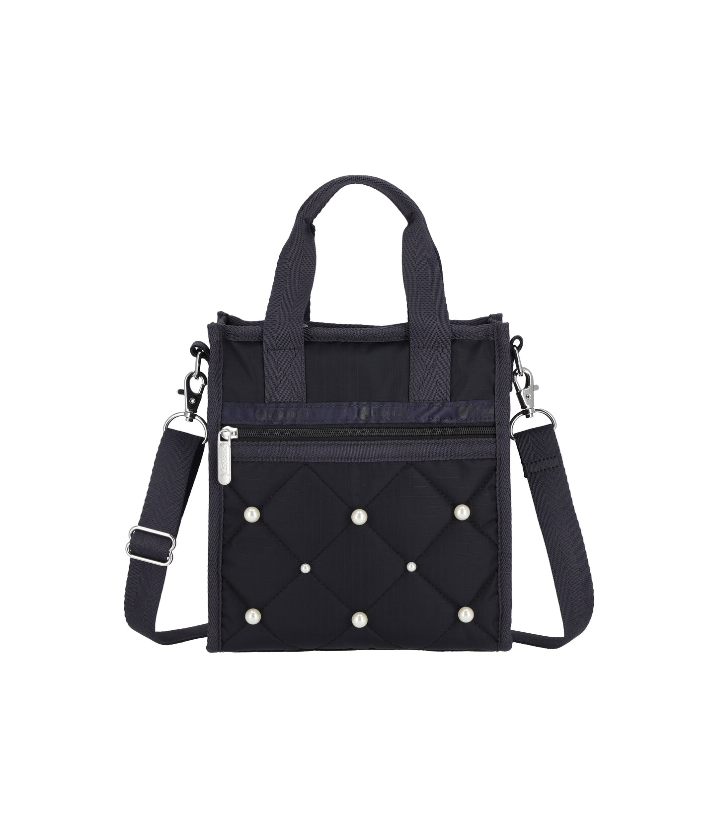 Mini North/South Tote With Pearls<br>Deep Sea Pearl