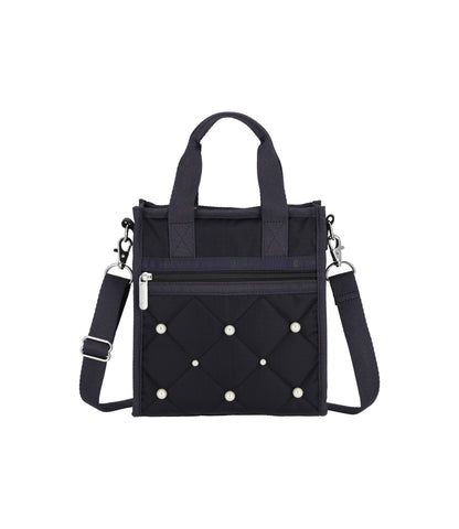 Mini North/South Tote With Pearls<br>Deep Sea Pearl