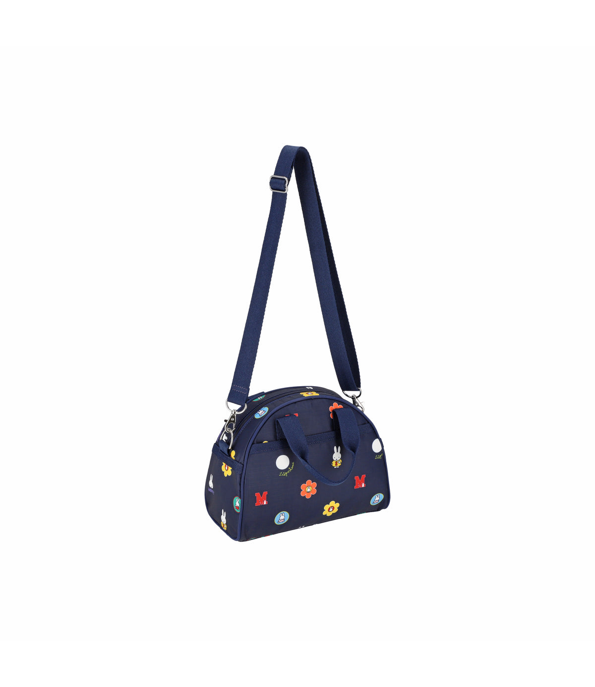 Round Small Satchel<br>Miffy Navy Polka Dot