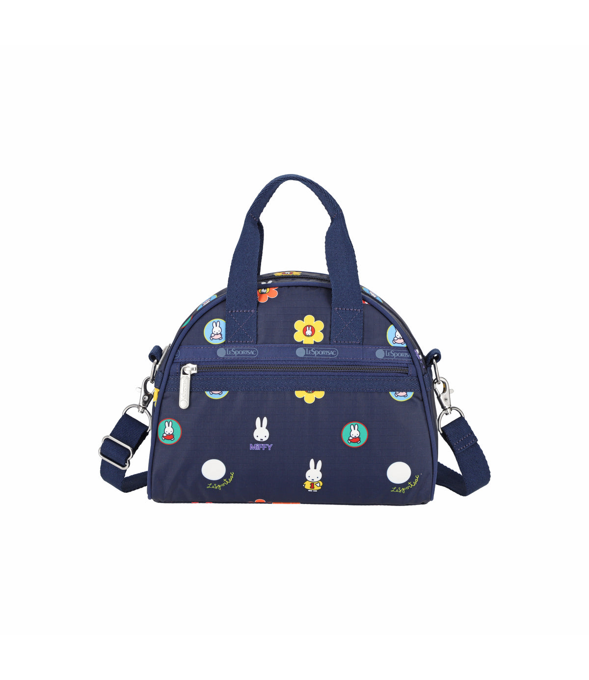 Round Small Satchel<br>Miffy Navy Polka Dot