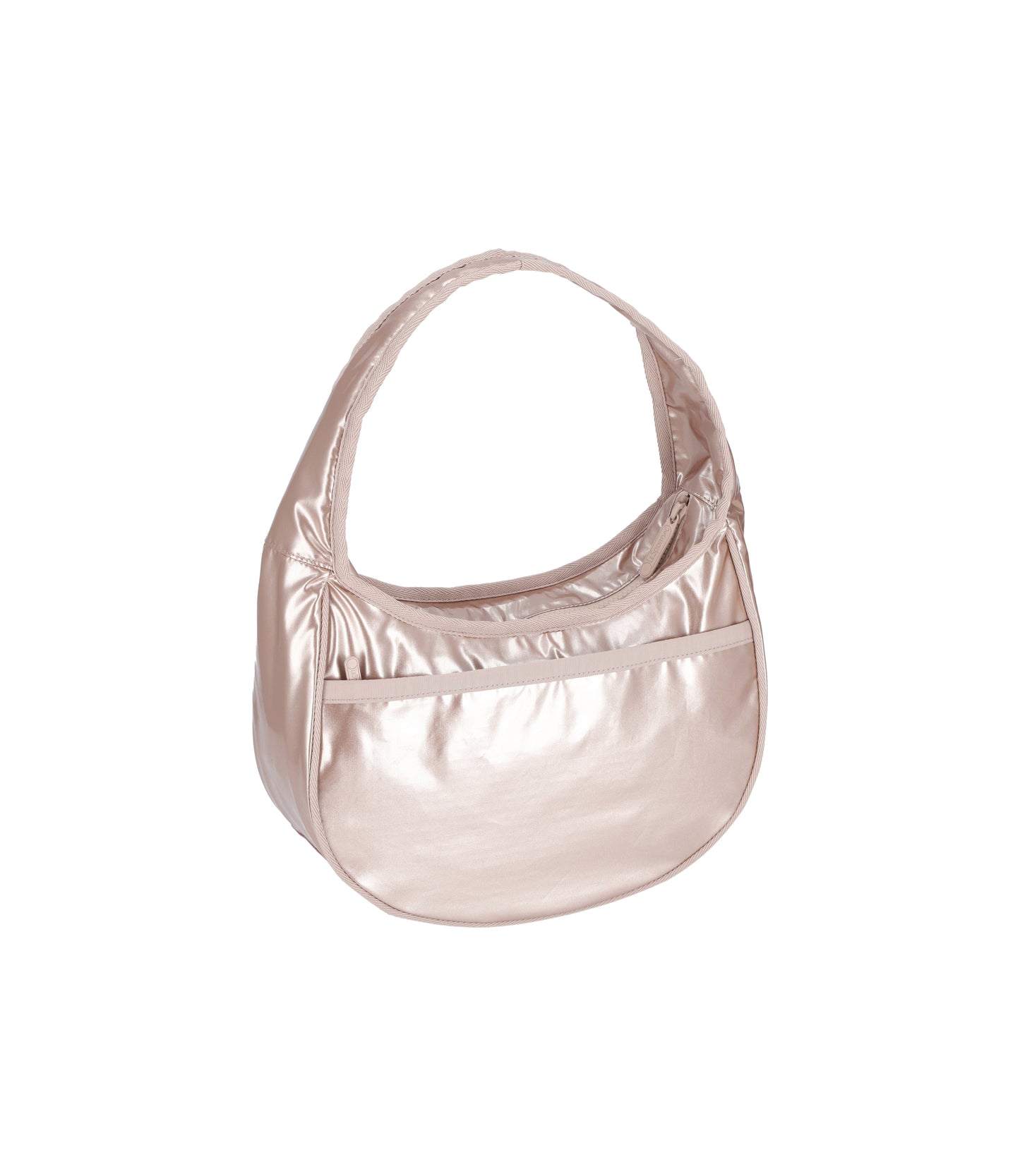 Medium Crescent Zip Shoulder<br>Rose Gold Shine