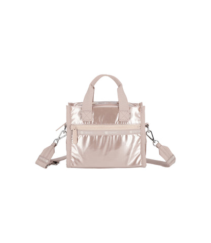 East/West Shoulder Satchel<br>Rose Gold Shine