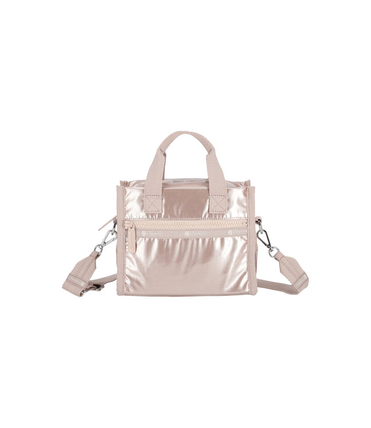 East/West Shoulder Satchel<br>Rose Gold Shine