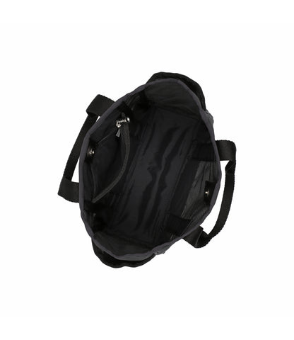 Sheer Medium Open Tote<br>Black Sheer