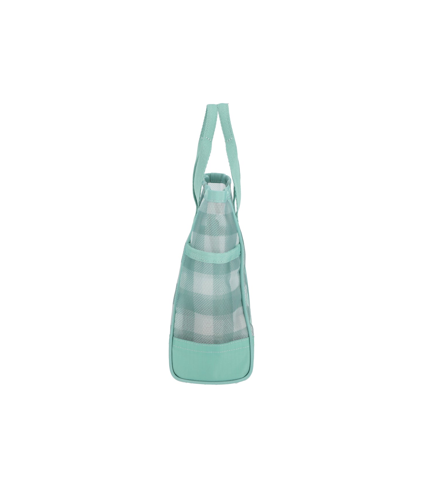 Sheer Medium Open Tote<br>Green Field Gingham Sheer