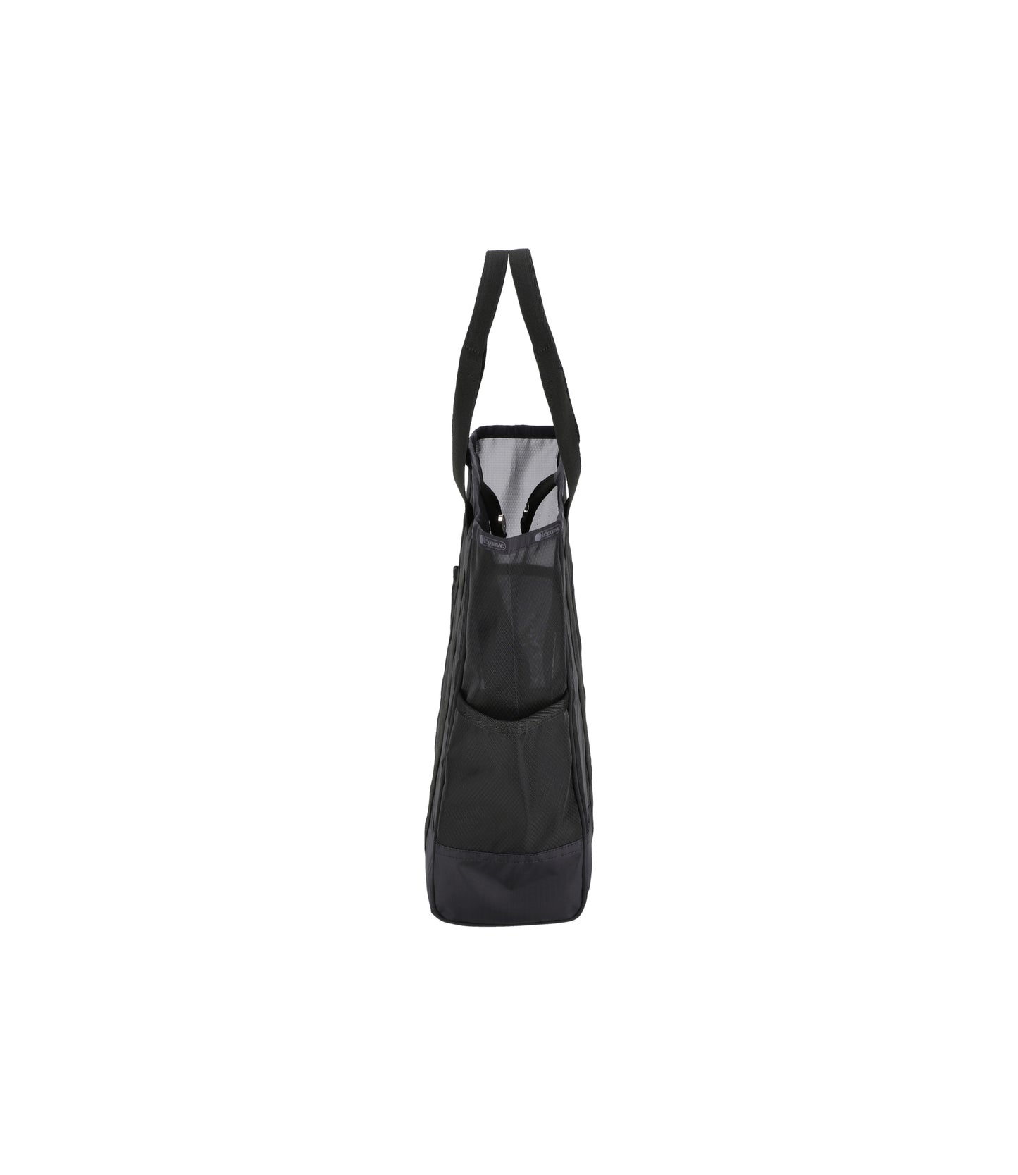 Sheer Large Open Tote<br>Black Sheer
