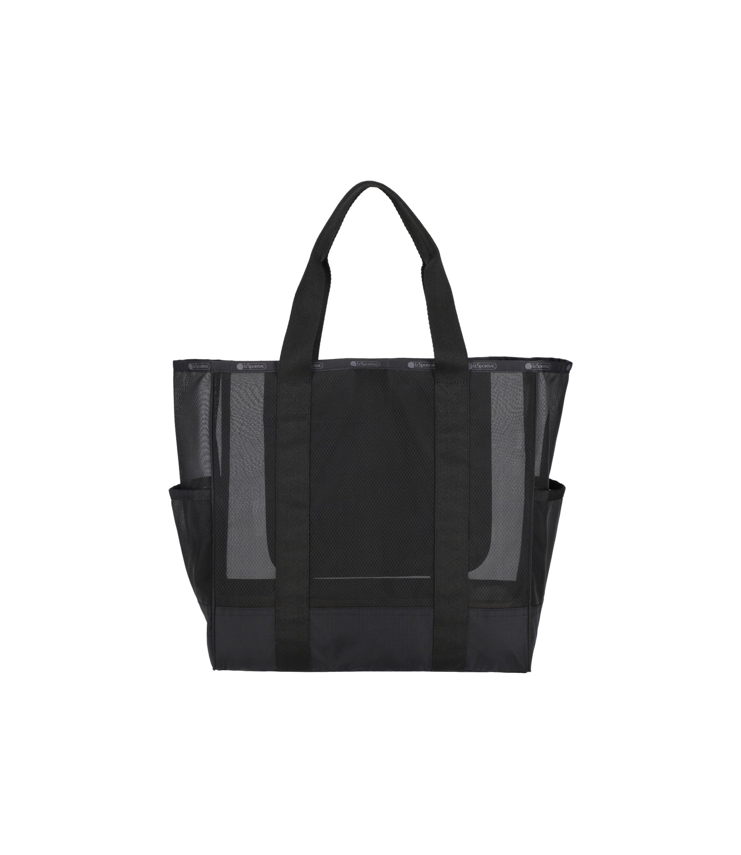 Sheer Large Open Tote<br>Black Sheer