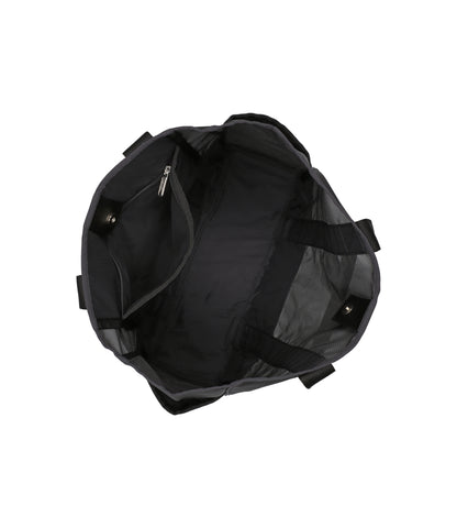 Sheer Large Open Tote<br>Black Sheer