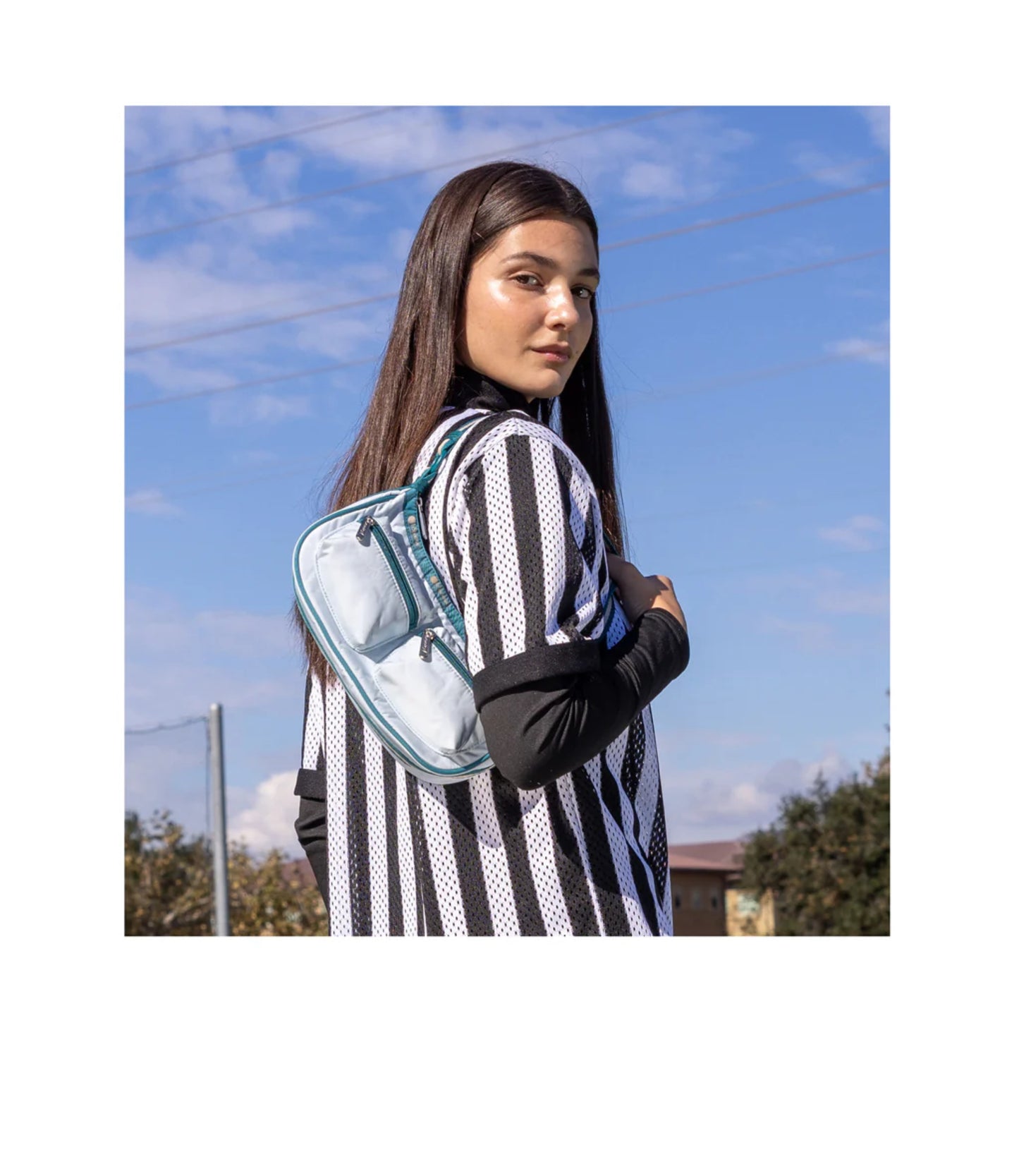 Double Pocket Shoulder<br>Spectator Clear Sky/Teal