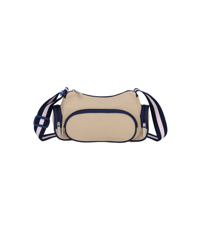 3 Pocket Shoulder Bag<br>Spectator Bone/Navy