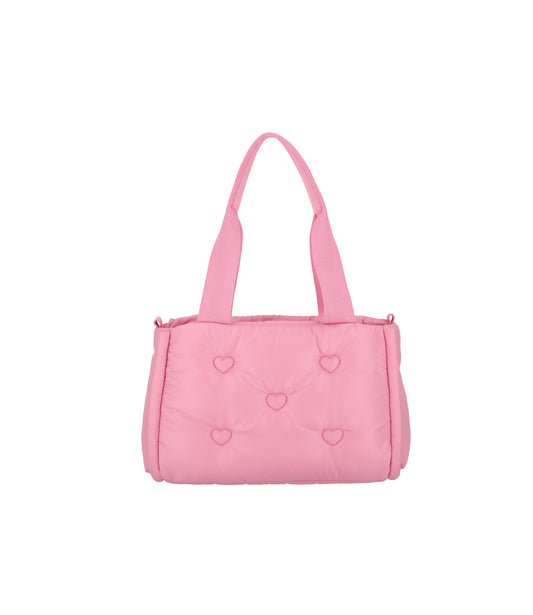 Puffy Top Handle Tote<br>The Powerpuff Girls Pink Sheen