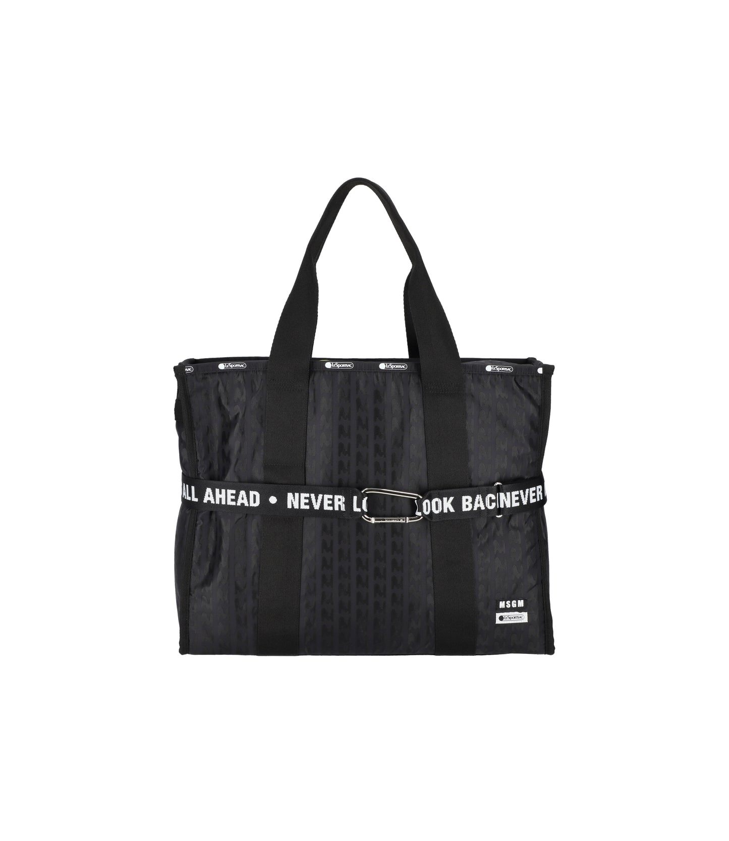 MSGM Large Boat Tote<br>Boat Tote Black Jacquard