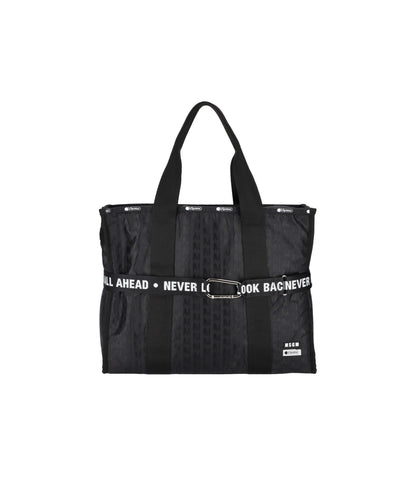 MSGM Large Boat Tote<br>Boat Tote Black Jacquard