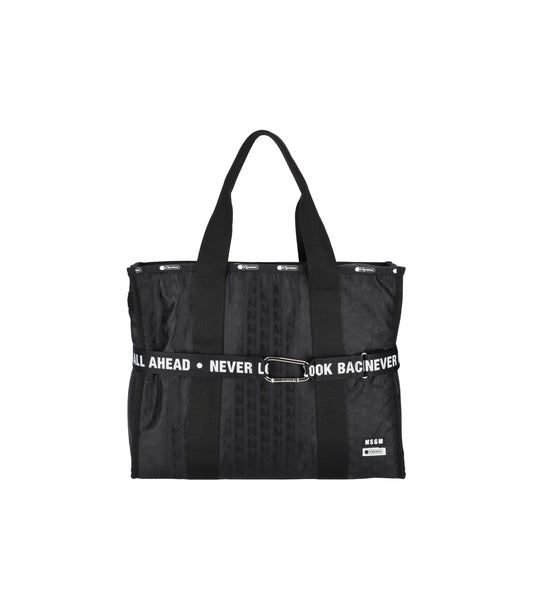 MSGM Large Boat Tote<br>Boat Tote Black Jacquard