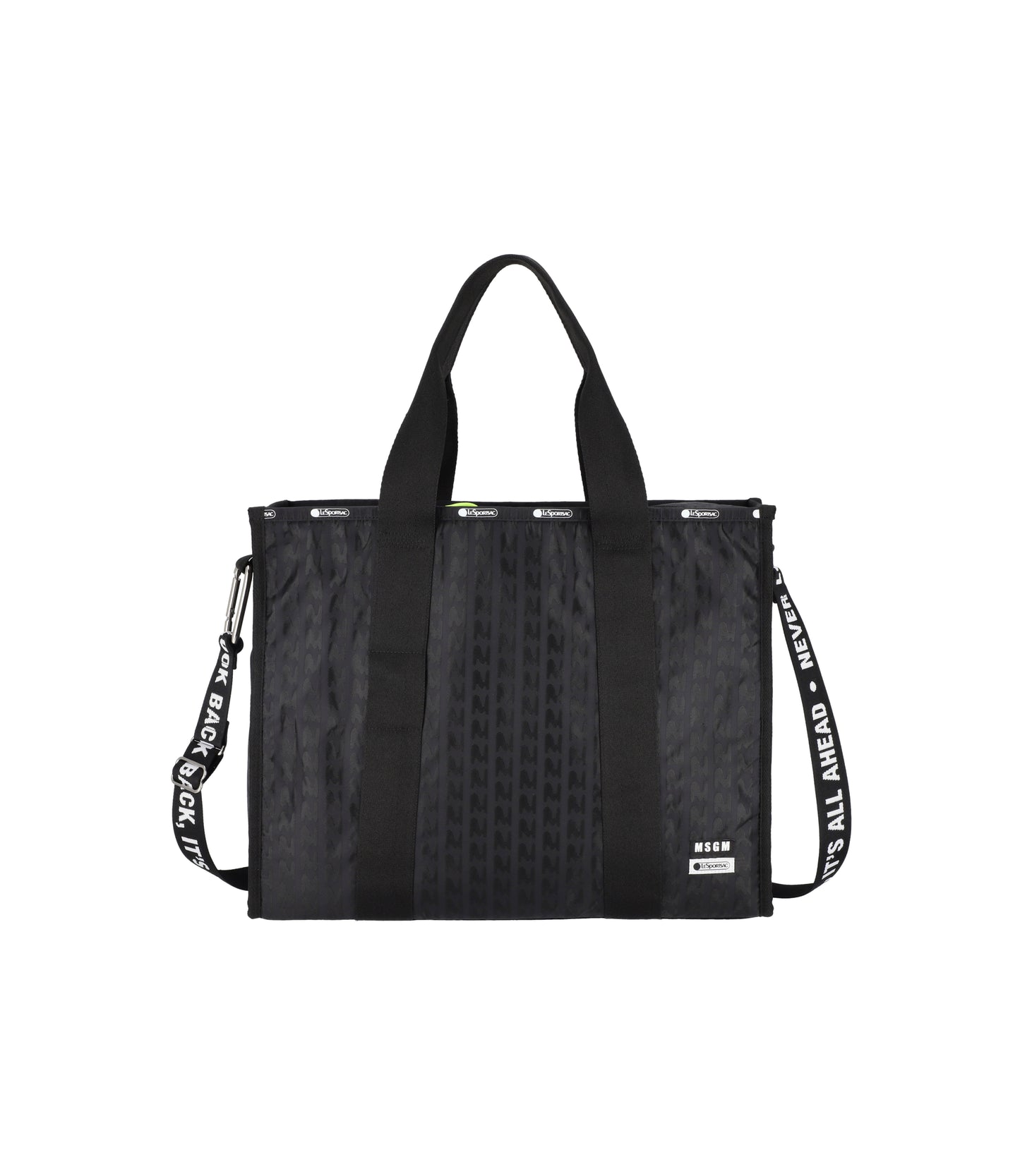 MSGM Large Boat Tote<br>Boat Tote Black Jacquard
