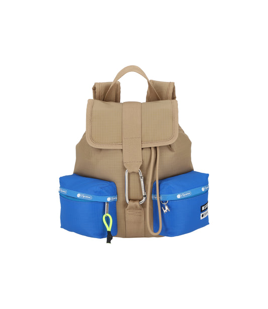 MSGM Voyager Backpack<br>Voyager Khaki/Blue
