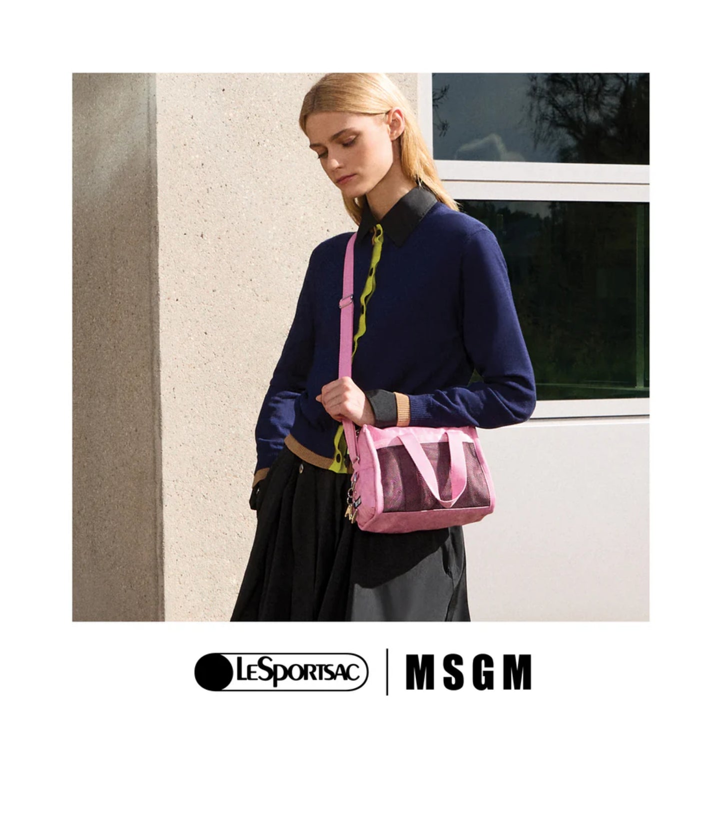 MSGM Metro Crossbody<br>Metro Pink Jacquard