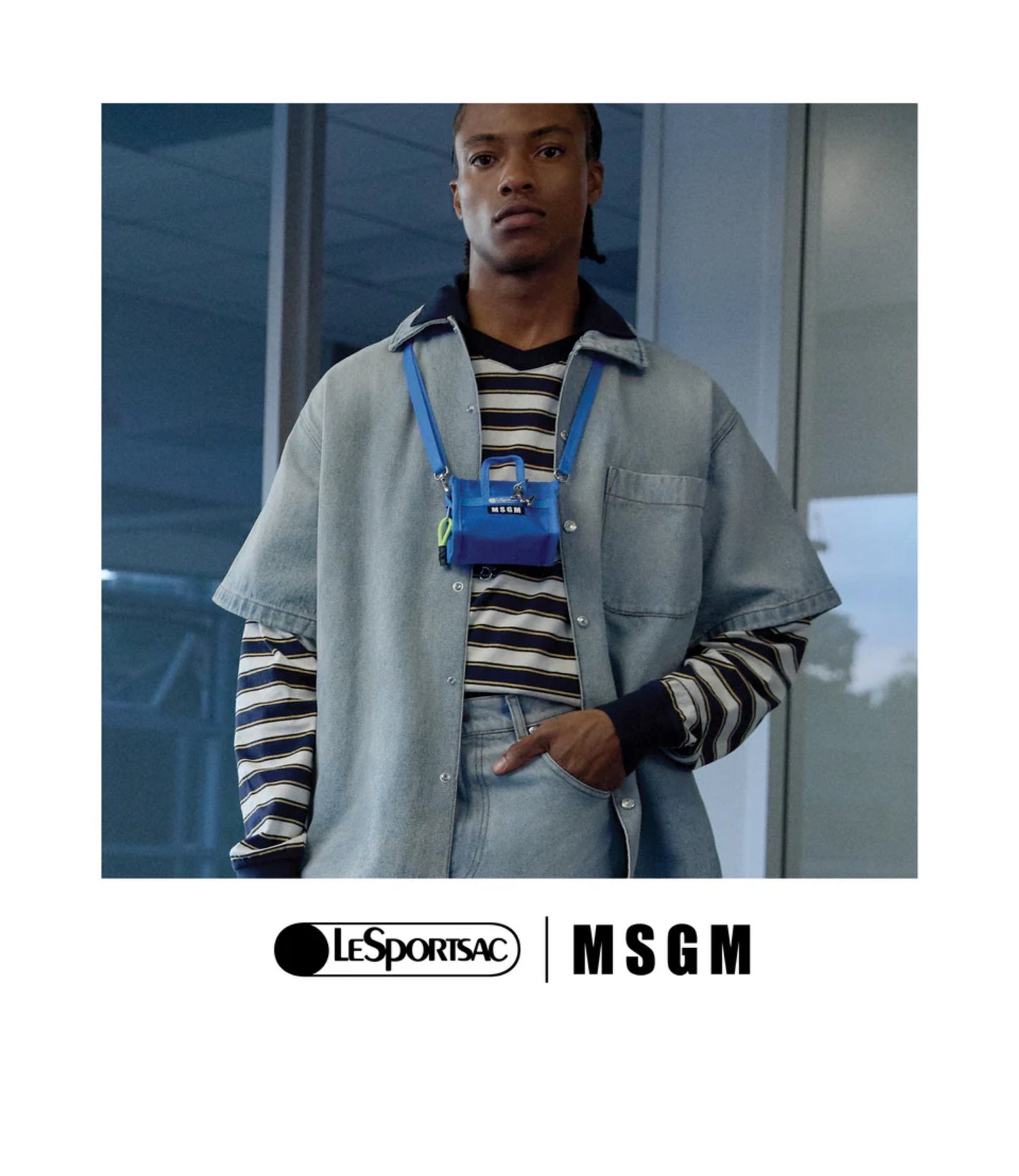 MSGM Micro Weekender<br>Micro Blue
