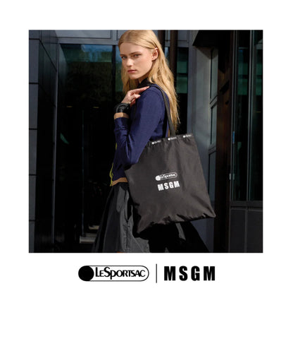 MSGM Large Emerald Tote<br>Logo Tote Black