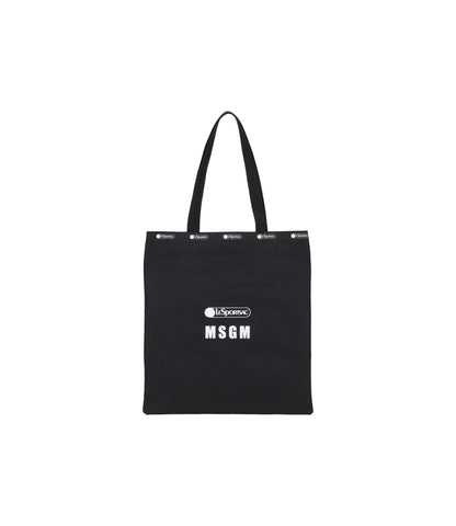 MSGM Large Emerald Tote<br>Logo Tote Black
