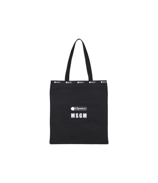 MSGM Large Emerald Tote<br>Logo Tote Black