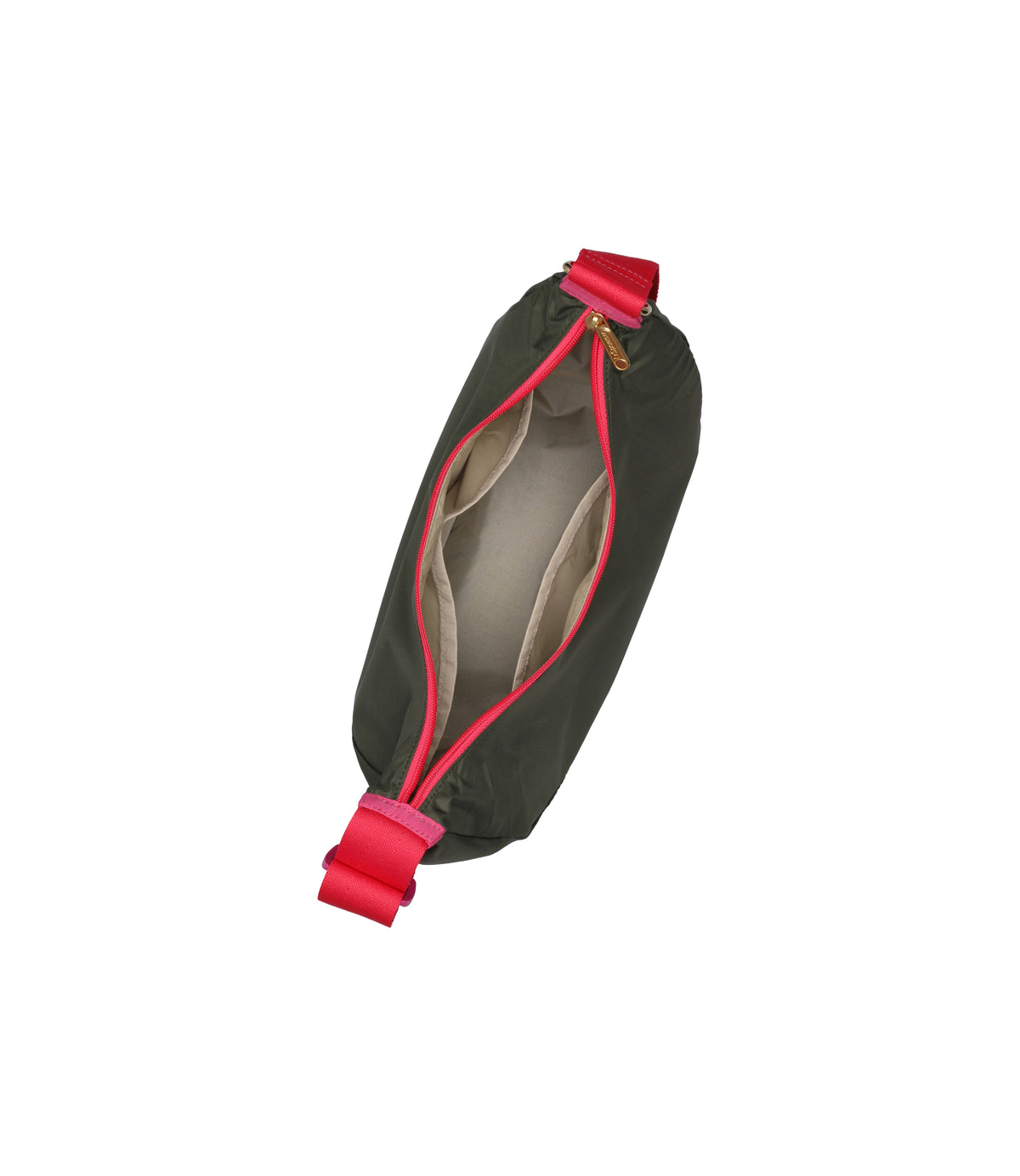 Medium Hammock Adjustable Bag<br>Avocado/Beige Pink Webbing