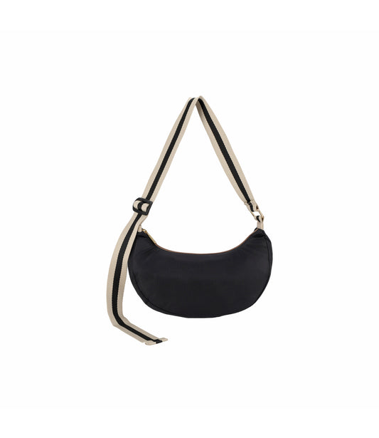 Medium Hammock Adjustable Bag<br>Black/Black Beige Webbing