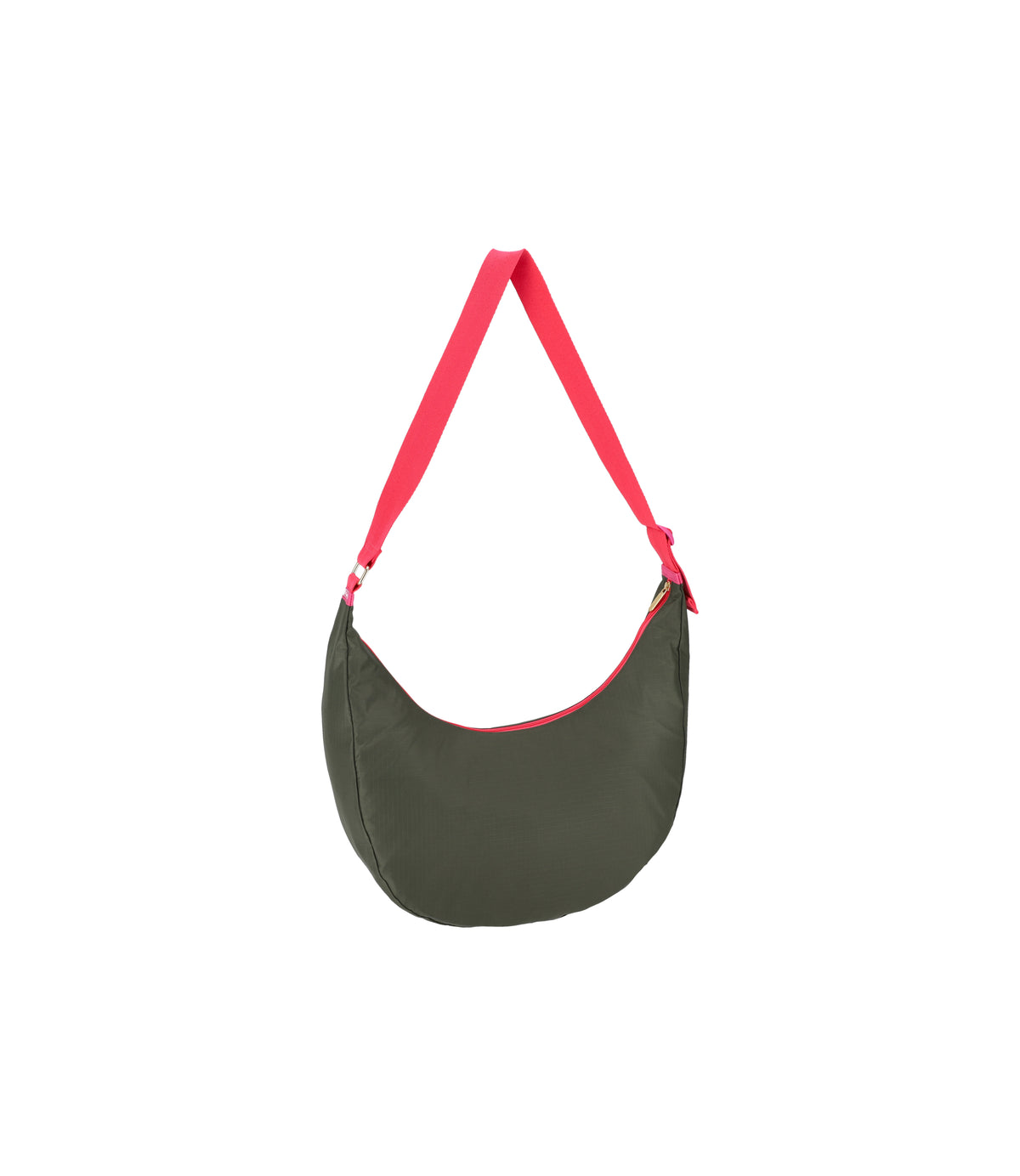Large Hammock Large Adjustable Bag<br>Avocado/Beige Pink Webbing